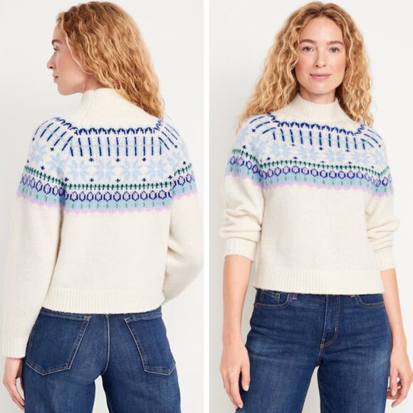 Old Navy Fair Isle Wool Blend Sweater - Picture 1 of 12